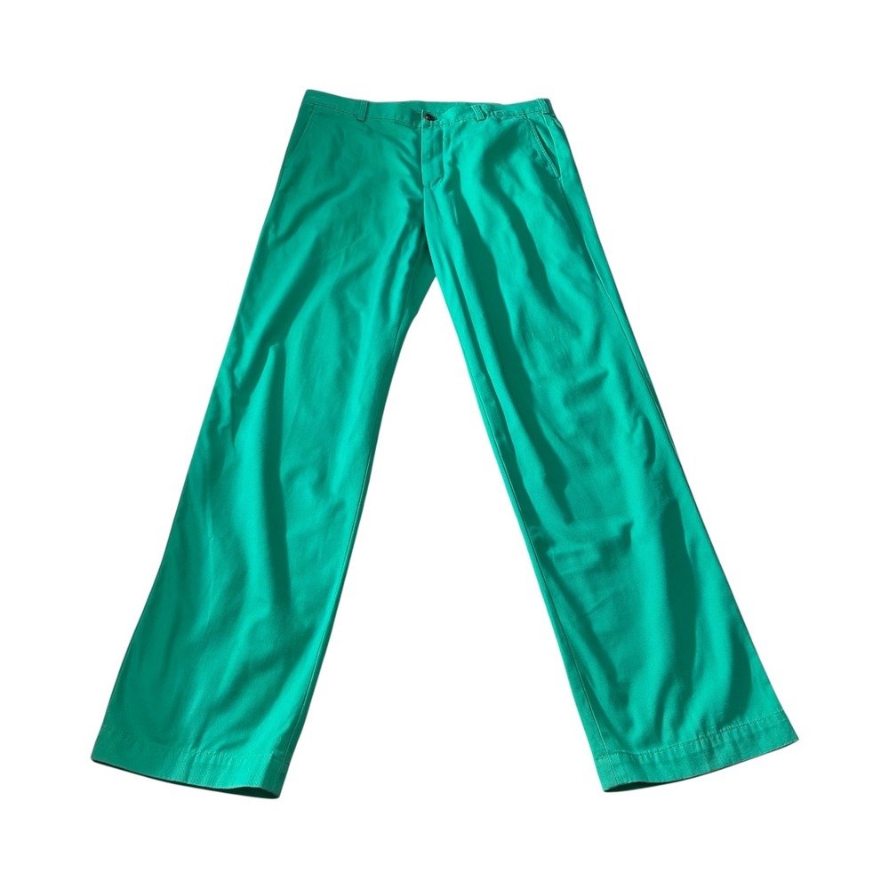 Brooks Brothers 346 Mens Green Cotton Chino‎ Pants Size 36x34 Casual